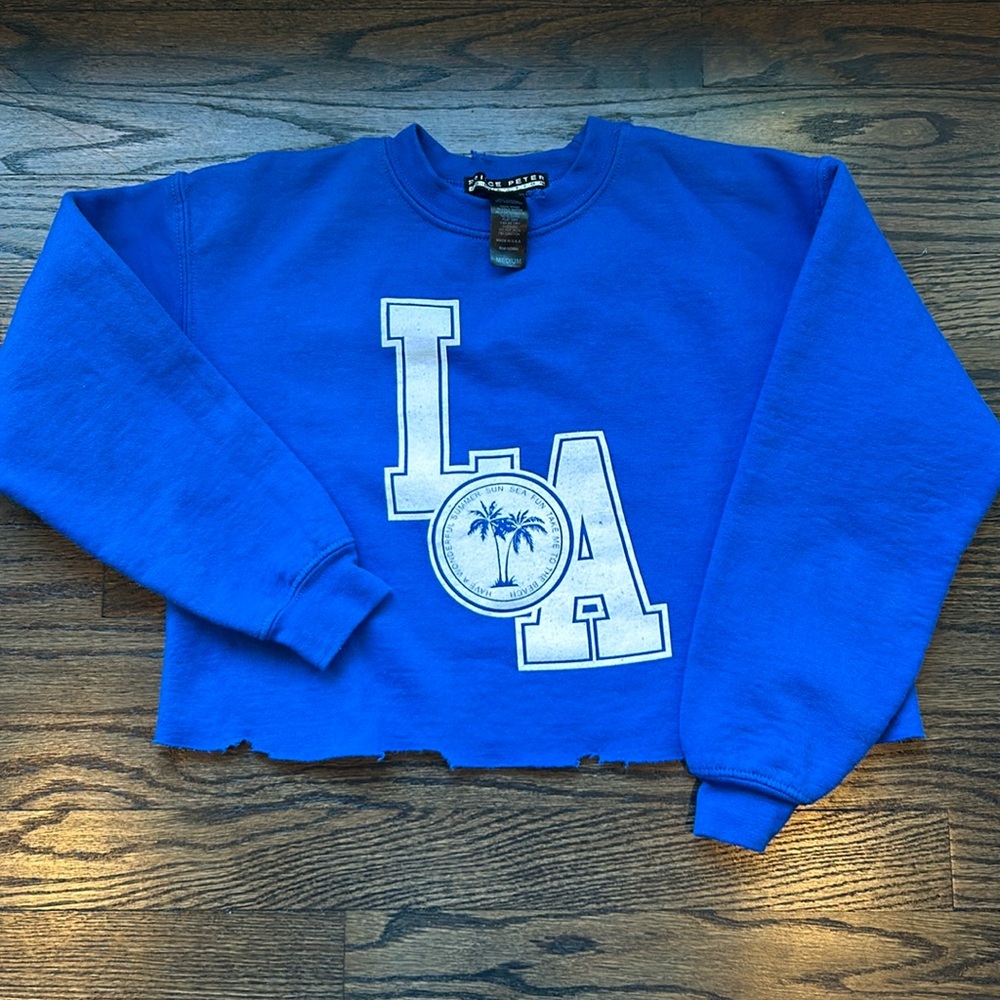 Prince Peter Distressed Cropped Sweatshirt
